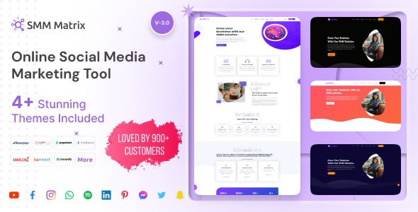 SMM Matrix - Social Media Marketing Tool Nulled 1 SMM