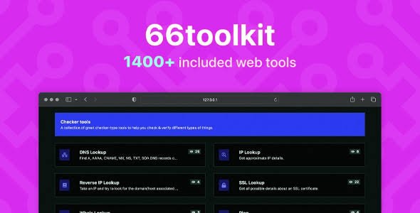 66toolkit - Ultimate Web Tools System (SAAS) Nulled 1 images 1 5