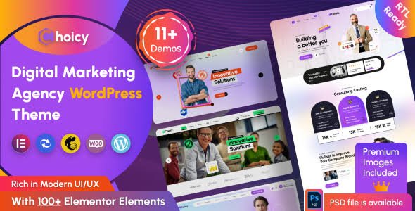 Choicy - Digital Marketing Agency WordPress Theme Nulled 1 images 2 2